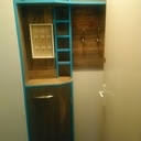 Là je fais un meuble d'entrée pour les chaussures et le reste