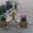 Bonhomme en bois décoration extérieure