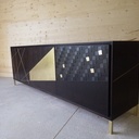 Enfilade en chêne et laiton