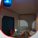 Un lit camion de pompiers