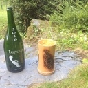 Chope à bière en merisier