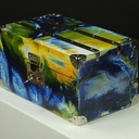 Malle - Coffret   bois  et  epoxy