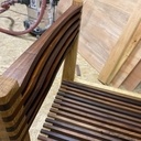 Chaise en chêne et noyer