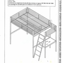 Lit surélevé recyclé en lit à baldaquin