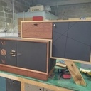 Meuble bureau horloge