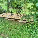 Terrasse Douglas pour le café