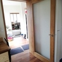 Porte vitrée en chêne