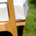 Fauteuil en chêne massif