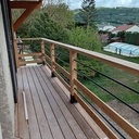 Garde-Corps de terrasse en Meleze et métal