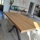 Table en chêne, bords "live edge"