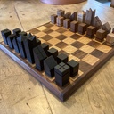 Echiquier en chêne et noyer