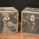 Paire de Malle  a  chapeau  en " Pierre"