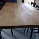 Table chêne et métal