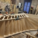 Escalier quartier tournant .