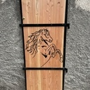 Porte douglas + cadre cheval