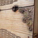 Sacoche steampunk en CP chêne à la CNC