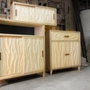 Vague trio de meubles texturés