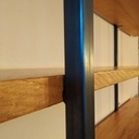 Etagères en chêne rouge