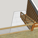 Escalier droit contemporain , sans épure ni tracé