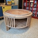 Table basse à plateau réversible