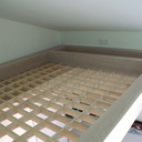 Lit mezzanine avec son armoire et son bureau