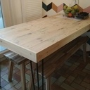 Table palette et acier