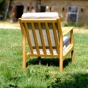 Fauteuil en chêne massif