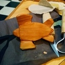 Sculpture de tortue sans prétention