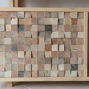 Bibliothèque en pin - bois de bout