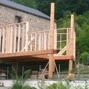 Structure porteuse d'un extension sur troncs moisés