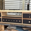 Meuble télé frêne et valchromat.