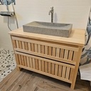 Meuble de SDB ajouré en frêne