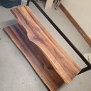 Meuble TV plateaux Noyer