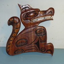 Loup inspiré de l'art amérindien