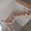 Escalier double 4 tournant bien charpenté