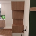 Placard déstructuré blanc et bois