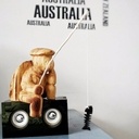 Tortue qui pêche sculpter