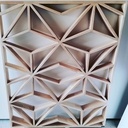 Claustra hévéa style kumiko