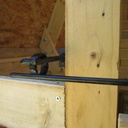 Ouverture-fermeture d'une cabane en bois