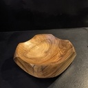 Vide poche carré au tour à bois.