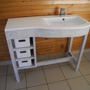 Meuble vasque courbe