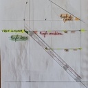 La croix désigne l'emplacement du chevron car ça reste valable quelque soit l'épaisseur