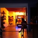 Cuisine extérieure et son vasque en pierre volcanique fait main