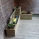 Combiné Banc / Coffre / Jardinières