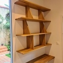 Bibliothèque et plan de travail