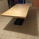 Table en Frêne avec pied métal