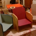 Série de petits fauteuil bois pour enfants