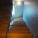 Marches d'escalier bois sur escalier béton