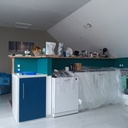 Rénovation cuisine style osb avant/après