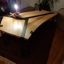 Table basse bois et acier